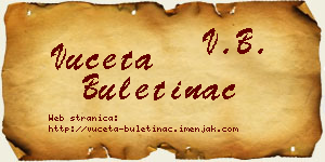 Vuceta Buletinac vizit kartica